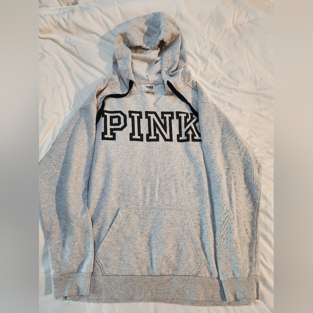 PINK Victoria's Secret Light Gray Hoodie